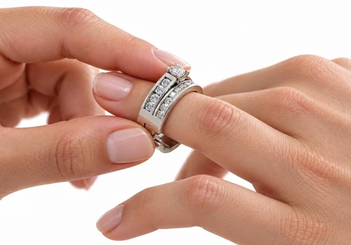 Slip StarFit ring on finger