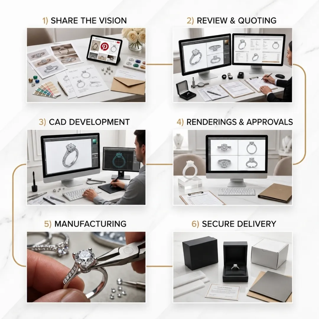 The 6-Step Custom Engagement Ring Workflow
