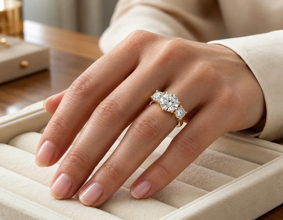 Custom ring being designed with Ring Studio at Star Gems Inc