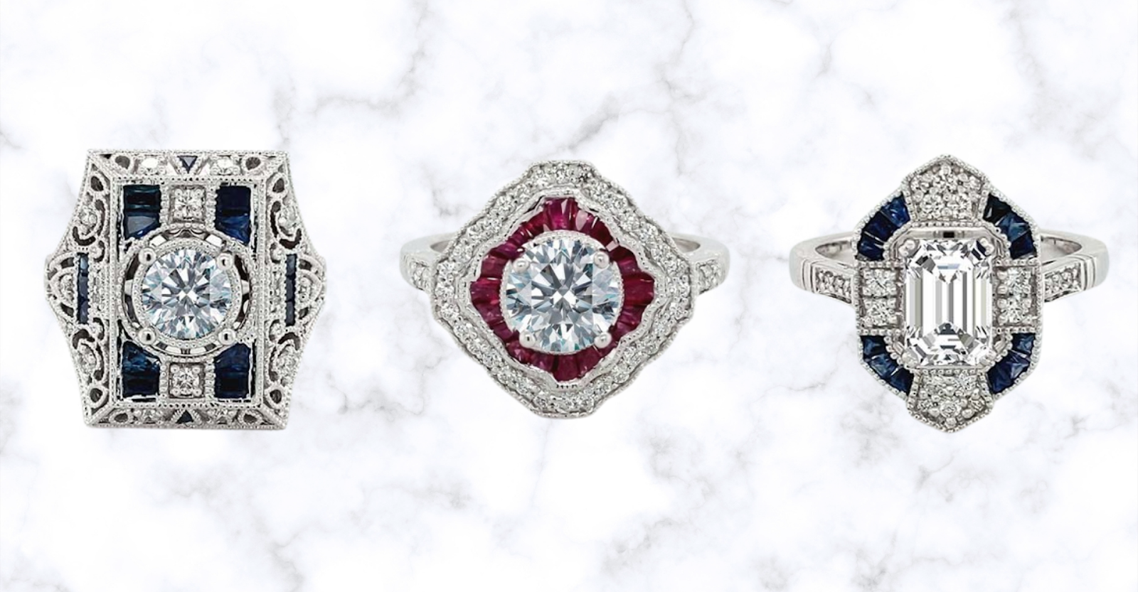 20s style engagement deals rings